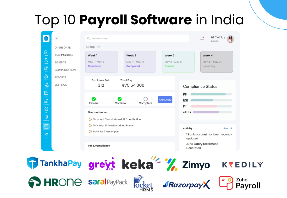 Top 10 Payroll Software in India 2025: Features, Pricing & User Feedback
